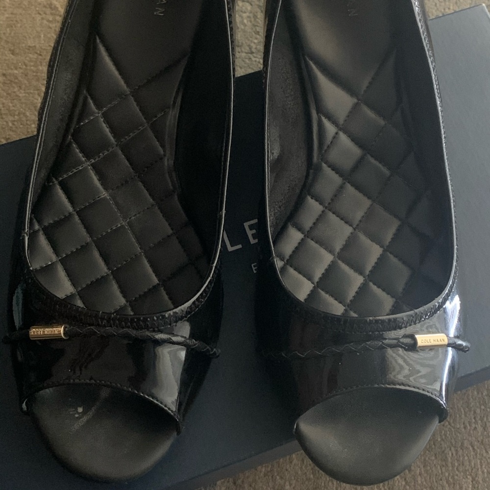 Cole Haan Emory Wedge Braided Peep Toe